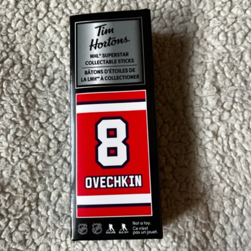 Tim Hortons NHL Alex Ovechkin No 8 Mini Hockey Stick Locker Limited Edition NIB